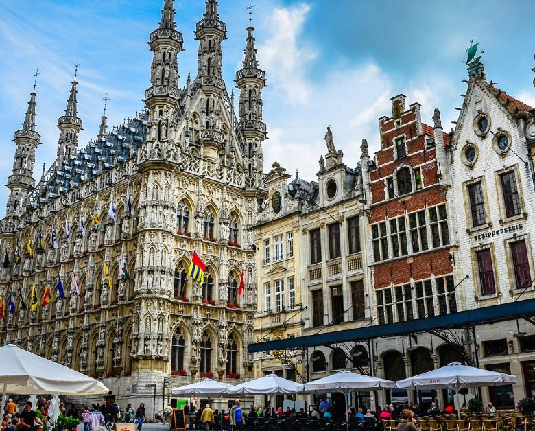 Old Market Square, Leuven, Flemish Brabant, Belgium